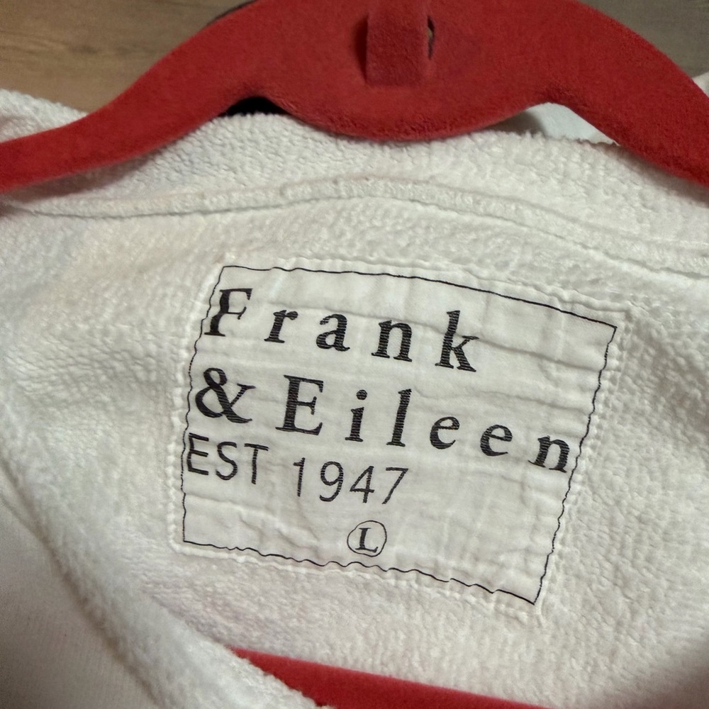 Frank & Eileen Classic White Top. Effie Funnel Neck
Capelet Sweatshirt - Picture 5 of 5